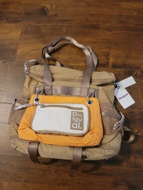 SOLD!!! Desigual Beige & Orange Tote Bag BNWT
